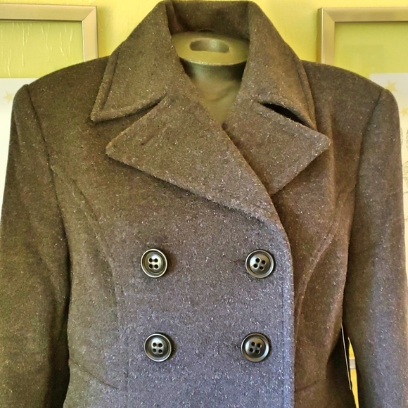 Cashmere/Wool Blend Pea Coat - Picture 2 of 8